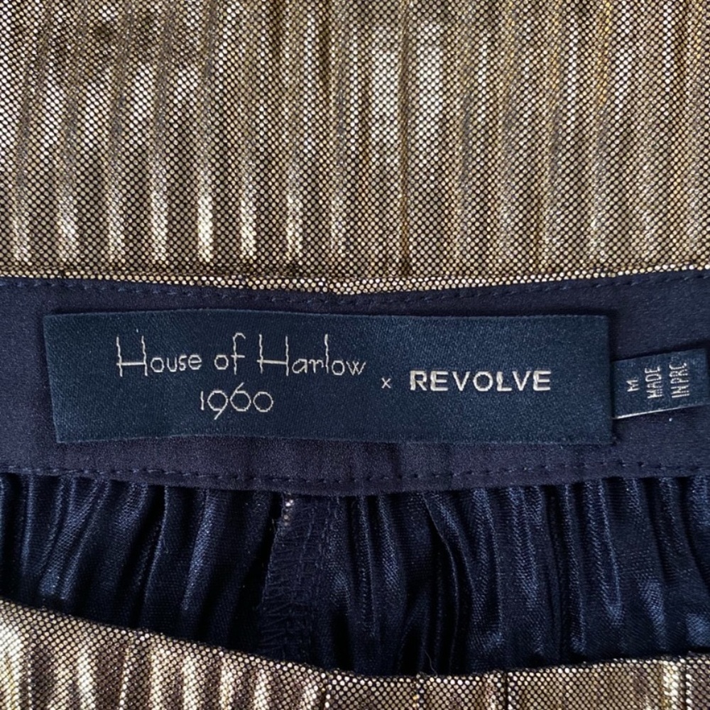 *SOLD* House of Harlow 1960 × Revolve Kate Pants in Gold - Picture 7 of 8